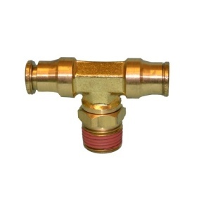 TR38SBT14 | 1/4 NPT Male x 3/8 OD Tube Male Branch Tee Swivel Brass Fitting