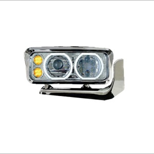 PET-012A-R | Peterbilt 357, 359, 365, 367, 378, 379, 389 ,567 headlight LED with Aluminum Alloy brac